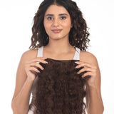 4 Clip Volumizer (Curly) Medium Chocolate Brown