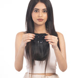 Clip in Bangs (Large) Dark Brown
