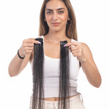 1 Clip Streaks Dark Brown