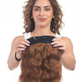 4 Clip Volumizer (Curly) Light Golden Brown
