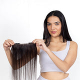 Receding Hairline Band With Elastic Dark Brown
