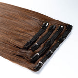 4 Clip Set - Medium Chocolate Brown