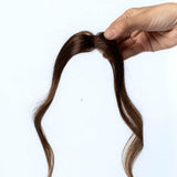 1 Clip Hairline Topper – Medium Chocolate Brown