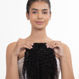 Curly Top Knot Natural Black