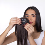 Mini Topper with Bangs Dark Brown
