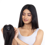 Mini Topper with Bangs Natural Black