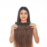 5 Clip Ear to Ear Volumiser Medium Chocolate Brown