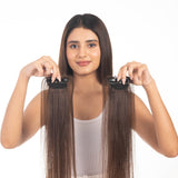 2 Clip Side Patches Medium Chocolate Brown(Pair)