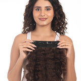 4 Clip Volumizer (Curly) Medium Chocolate Brown