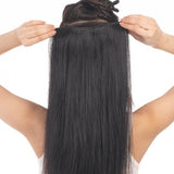 4 Clip Volumizer Dark Brown