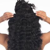 5 Clip Ear to Ear Volumizer (Curly) Natural Black