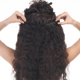 5 Clip Ear to Ear Volumizer (Curly) Dark Brown