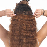 4 Clip Volumizer (Curly) Light Golden Brown