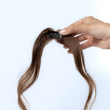 1 Clip Hairline Topper – Medium Chocolate Brown