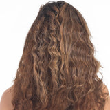 5 Clip Ear to Ear Volumizer (Curly) Light Golden Brown