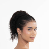 Curly Top Knot Natural Black