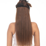 5 Clip Ear to Ear Volumiser Medium Chocolate Brown