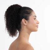 Curly Top Knot Natural Black