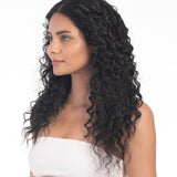 5 Clip Ear to Ear Volumizer (Curly) Natural Black