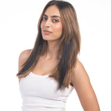 1 Clip Streaks Dark Brown