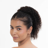 Curly Top Knot Natural Black
