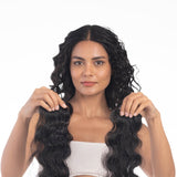 2 Clip Side Patches (Curly) Natural Black