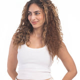 5 Clip Ear to Ear Volumizer (Curly) Light Golden Brown