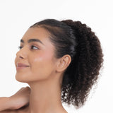 Curly Top Knot Natural Black