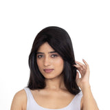 Mini Topper with Bangs Natural Black