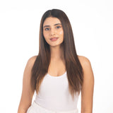 4 Clip Volumizer Medium Chocolate Brown