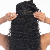 4 Clip Volumizer (Curly) Natural Black