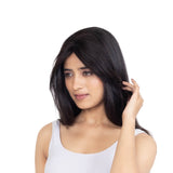 Mini Topper with Bangs Natural Black