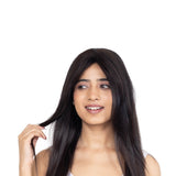 Mini Topper with Bangs Natural Black
