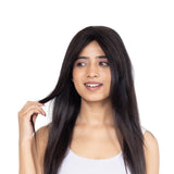 Mini Topper with Bangs Natural Black