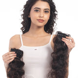 2 Clip Side Patches (Curly) Dark Brown