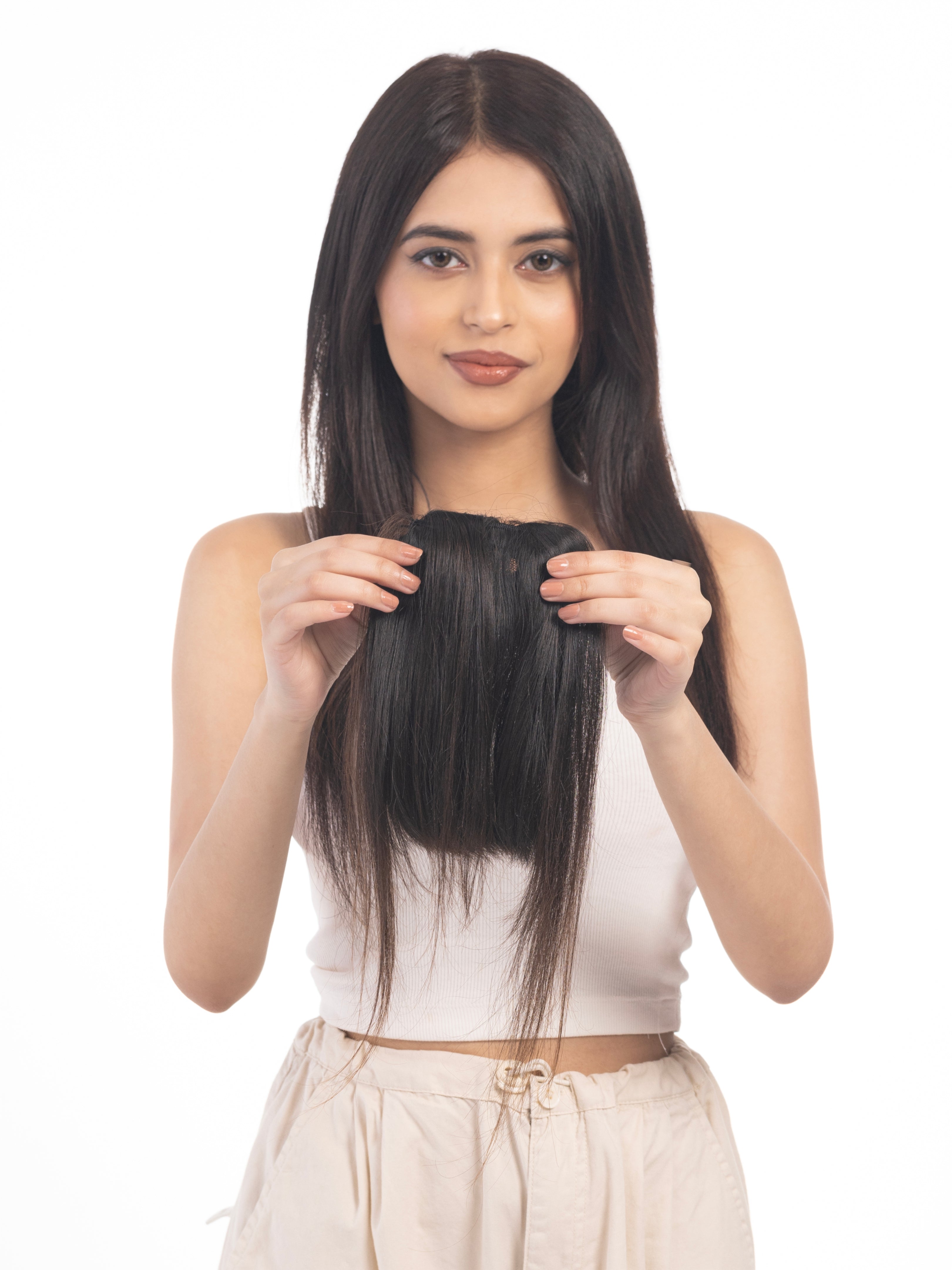 Clip in Bangs (Large) Dark Brown