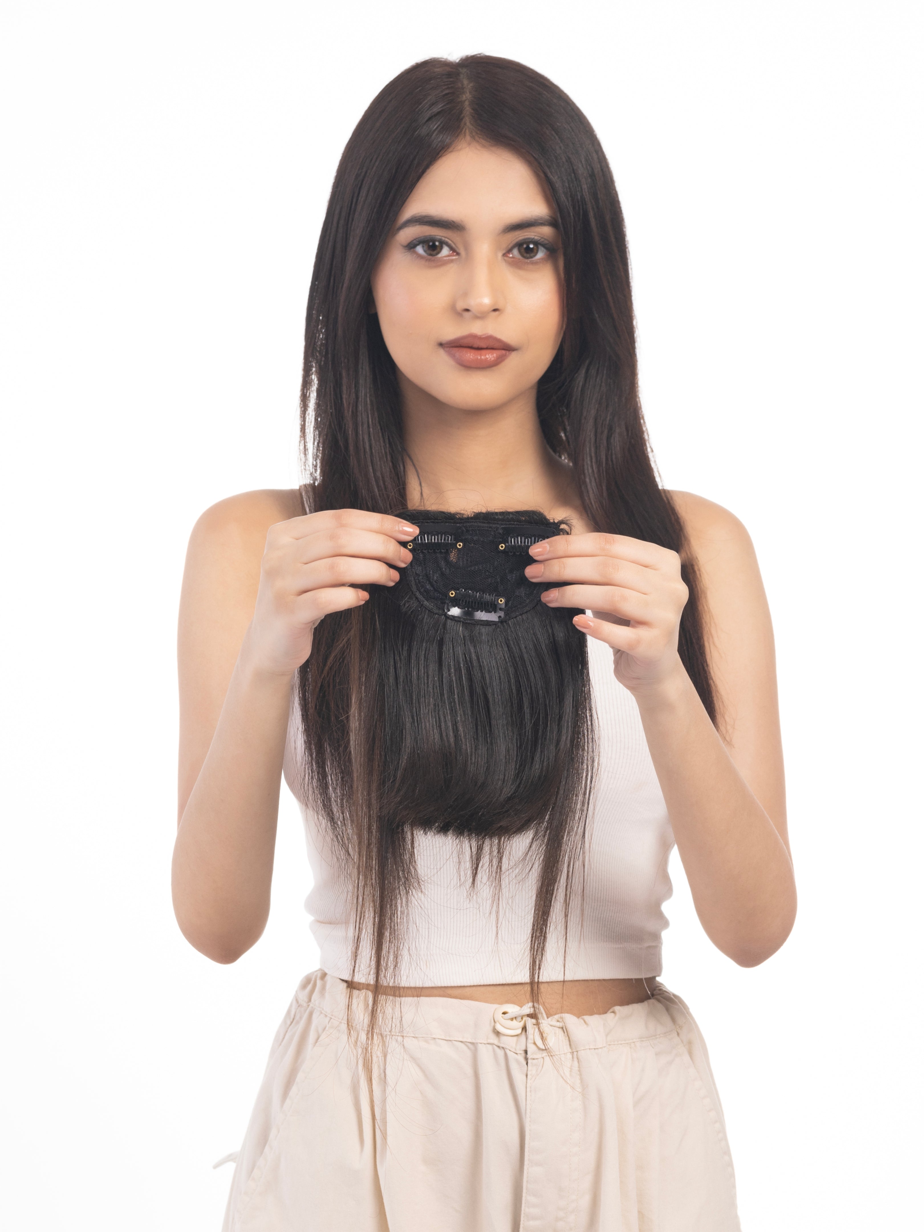 Clip in Bangs (Large) Dark Brown