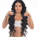 2 Clip Side Patches (Curly) Natural Black