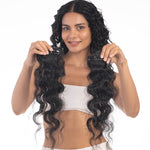 2 Clip Side Patches (Curly) Natural Black