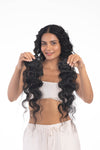 2 Clip Side Patches (Curly) Natural Black