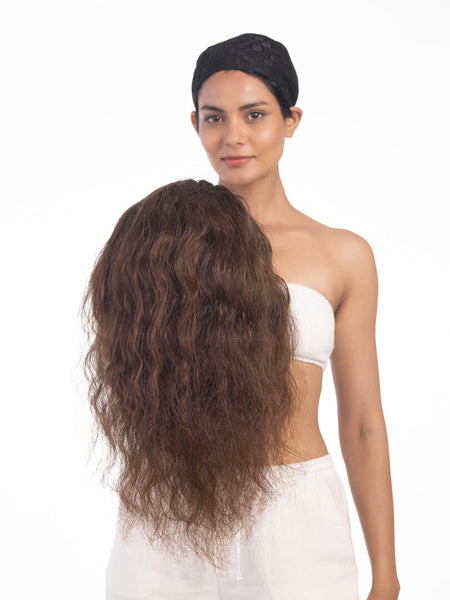 Silk Based Wigs (Curly) Medium Chocolate Brown
