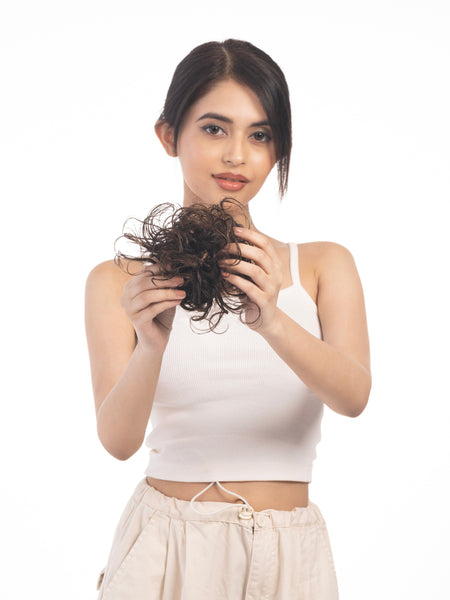 Scrunchie (Curly) Dark Brown