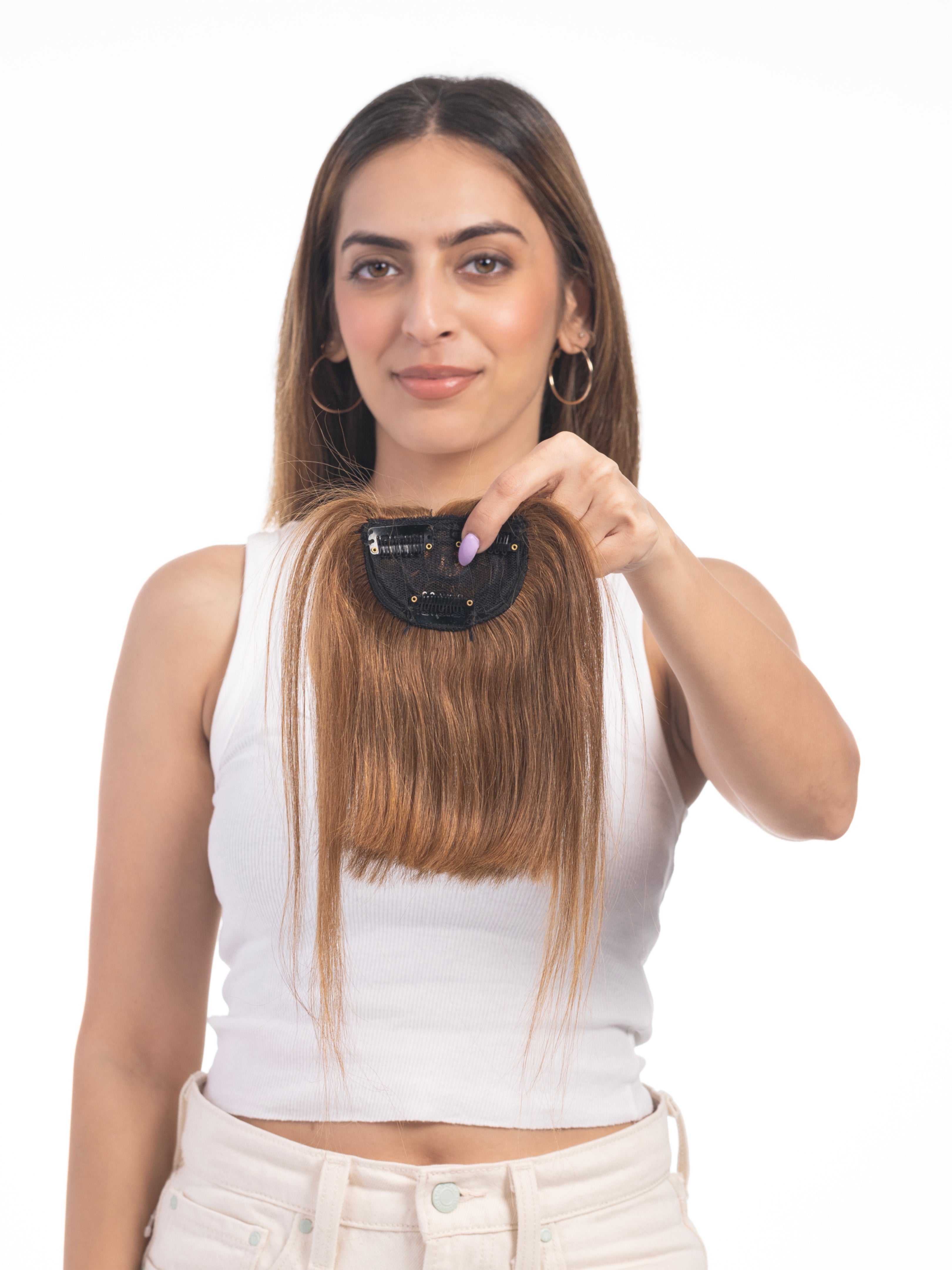 Clip in Bangs (Large) Light Golden Brown