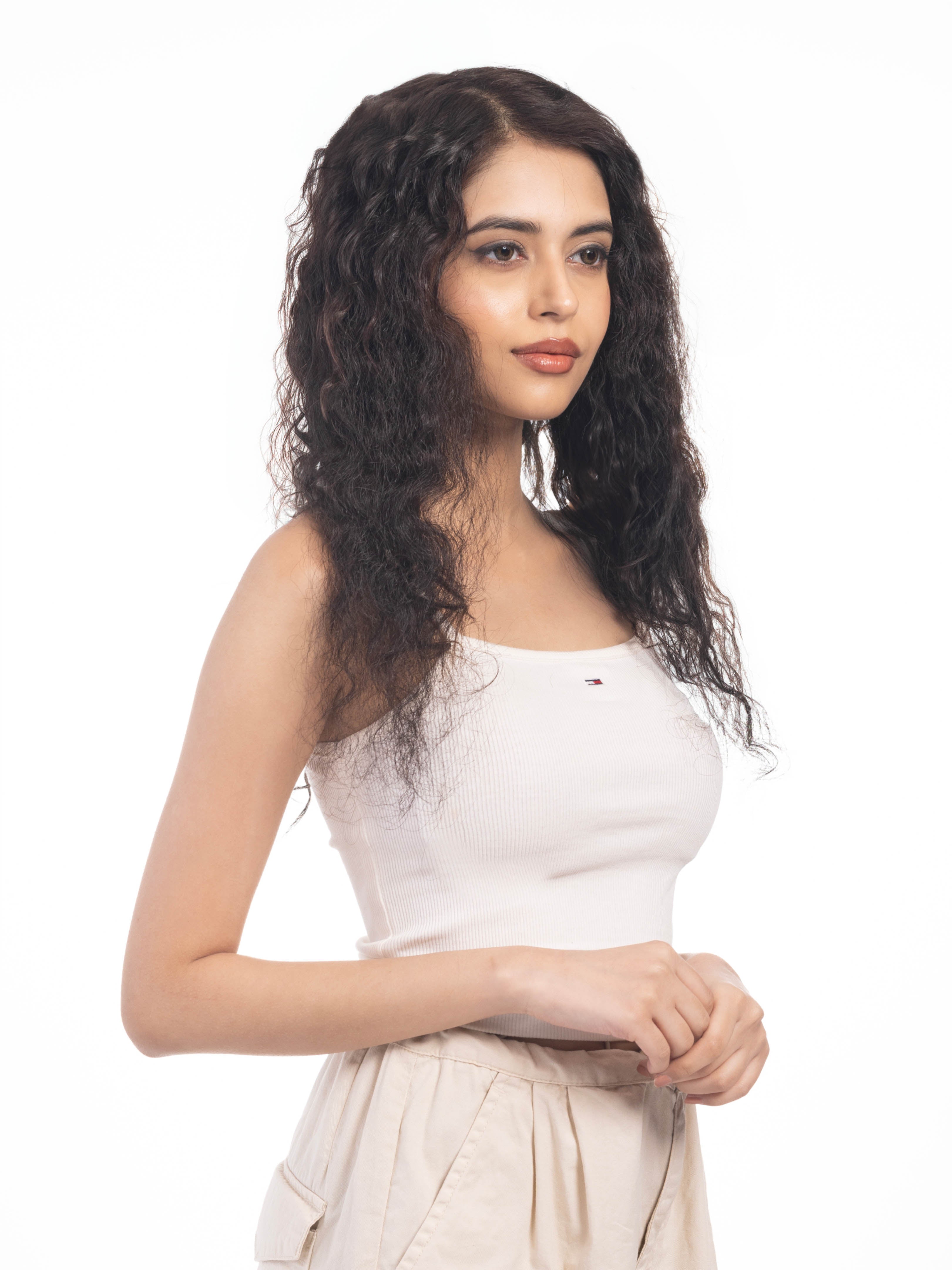 2 Clip Side Patches (Curly) Dark Brown