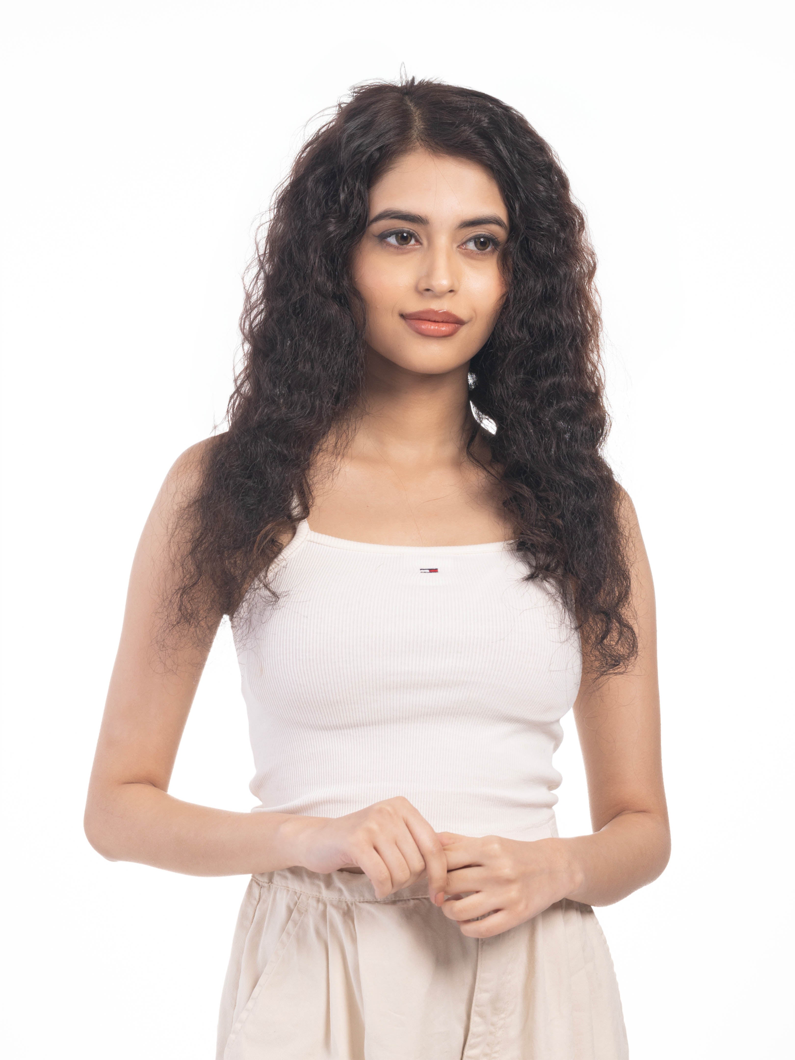 2 Clip Side Patches (Curly) Dark Brown