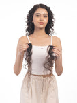 1 Clip Streaks Pair (Curly) Dark Brown