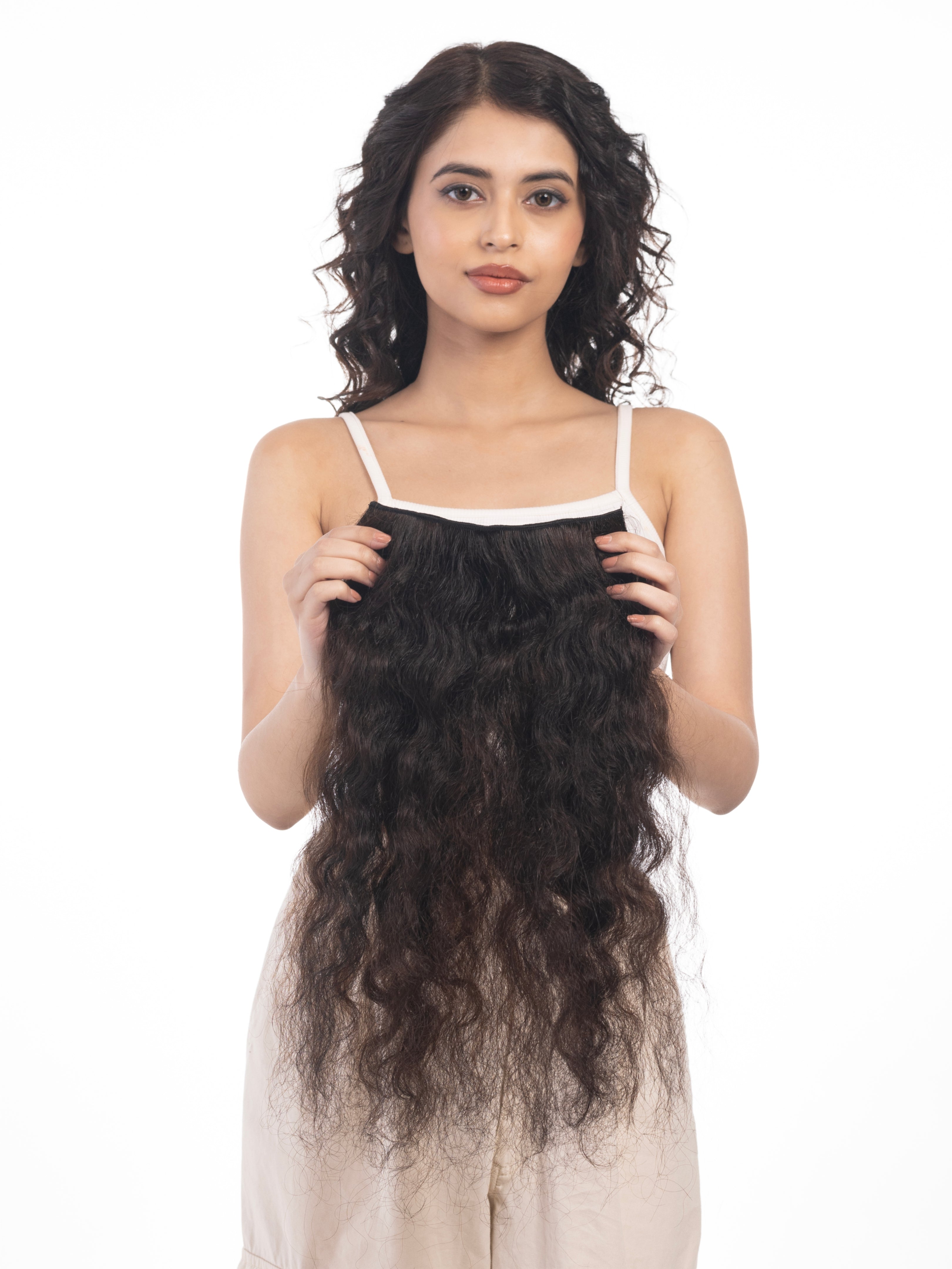 4 Clip Volumizer (Curly) Dark Brown