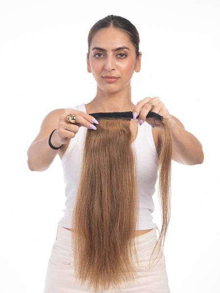 Wrap Around Ponytail Extensions Light Golden Brown