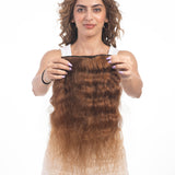 4 Clip Volumizer (Curly) Light Golden Brown