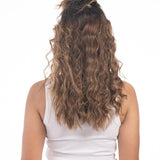 9 Clip Ear to Ear Volumizer (Curly) Light Golden Brown